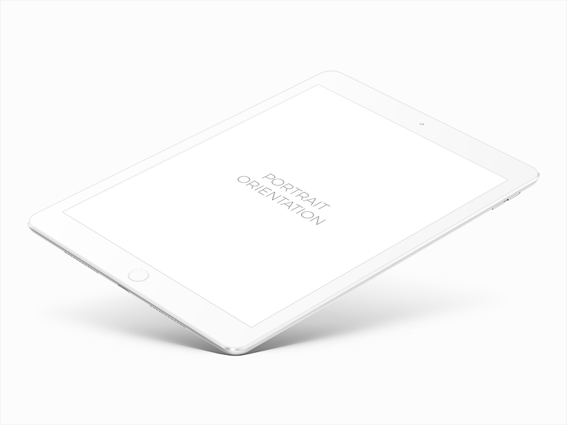 Ipad Pro 9.7 White Mockup(아이패드 프로 9.7 화이트 목업)