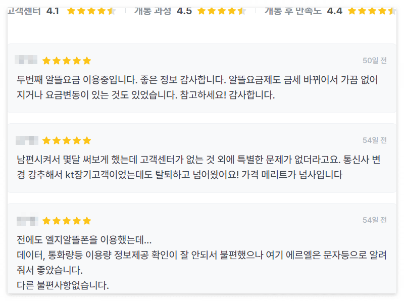 5G 음성 300분 15GB 상품 고객평