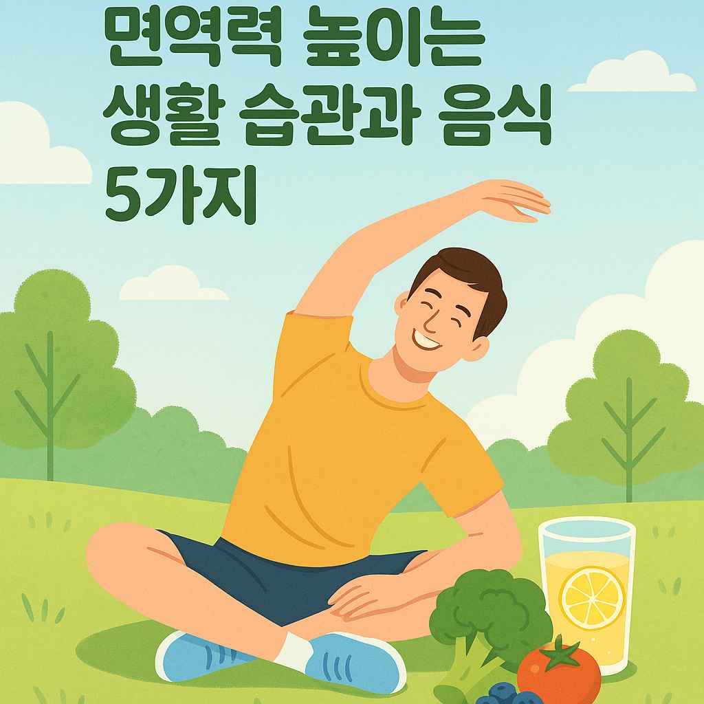면역력 높이는 생활 습관과 음식 5가지