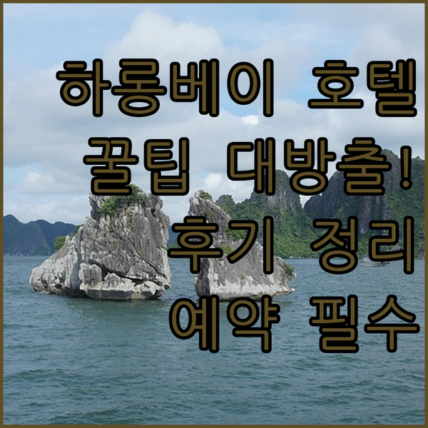 베트남 하롱베이 호텔 예약 전 꼭 봐