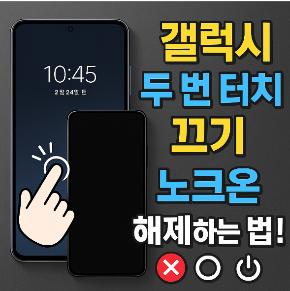 갤럭시 두 번 터치로 화면끄기 설정 및 노크온 해제 방법