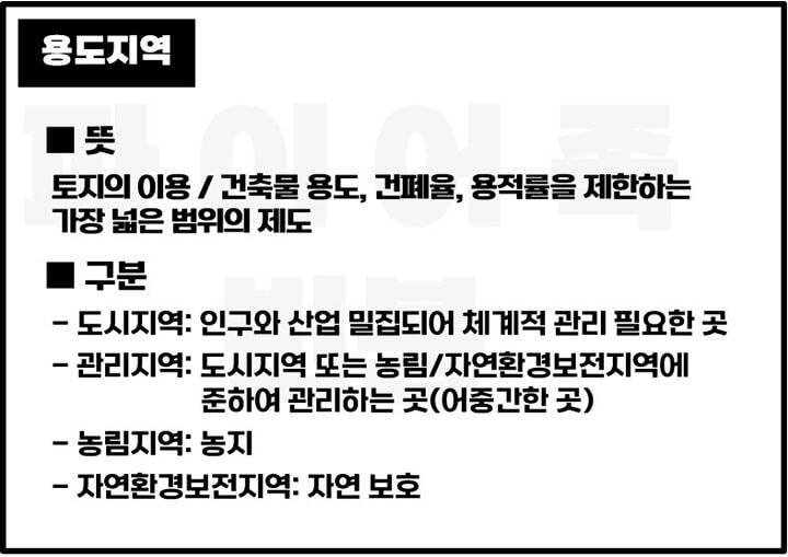 용도지역-뜻-구분-내용