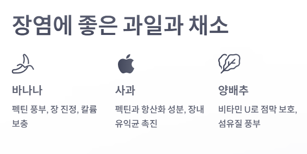 장염에 좋은 음식과 과일