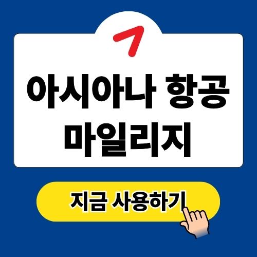 아시아나 항공 마일리지 사용방법 쇼핑몰 사용처
