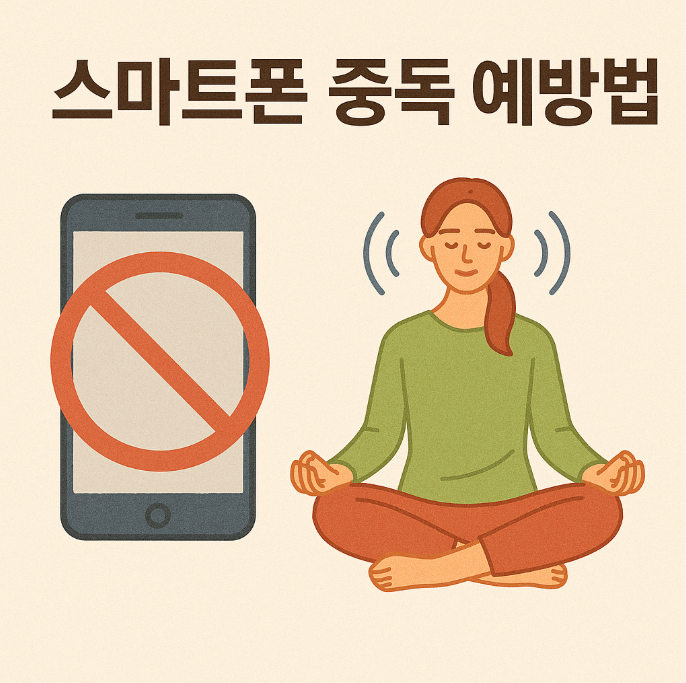 스마트폰 금지 이미지와 앉아서 명사을 하는 이미지