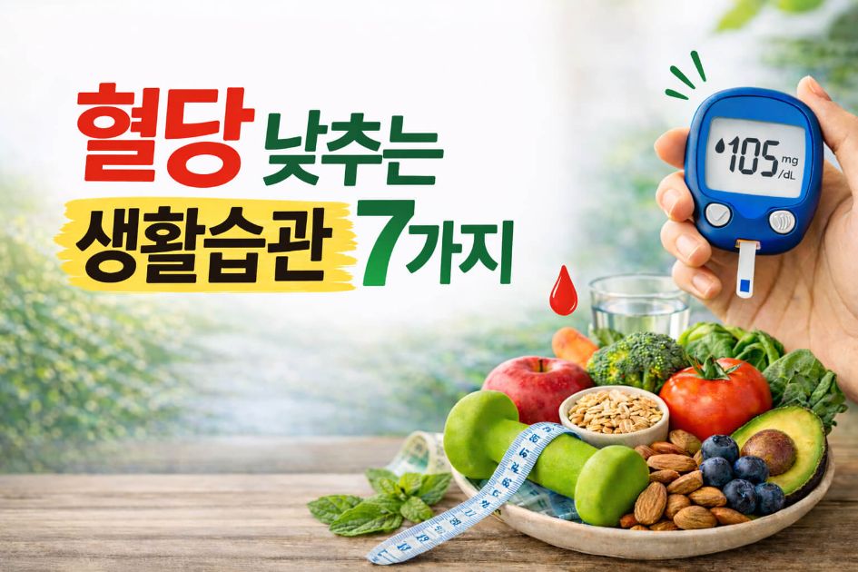 Healthy lifestyle for blood sugar control with glucose meter, salad, nuts and dumbbell