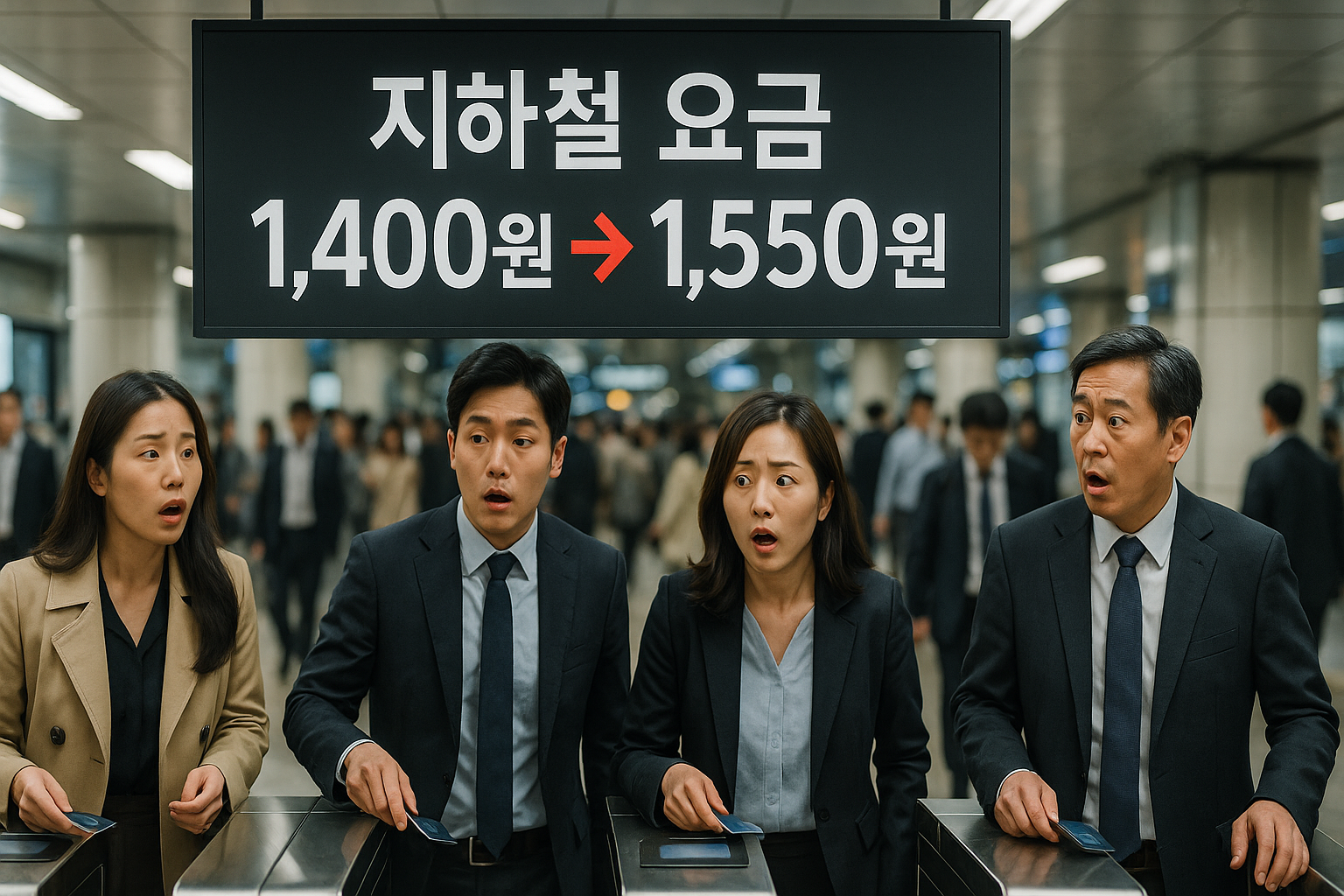 수도권 지하철 1550원