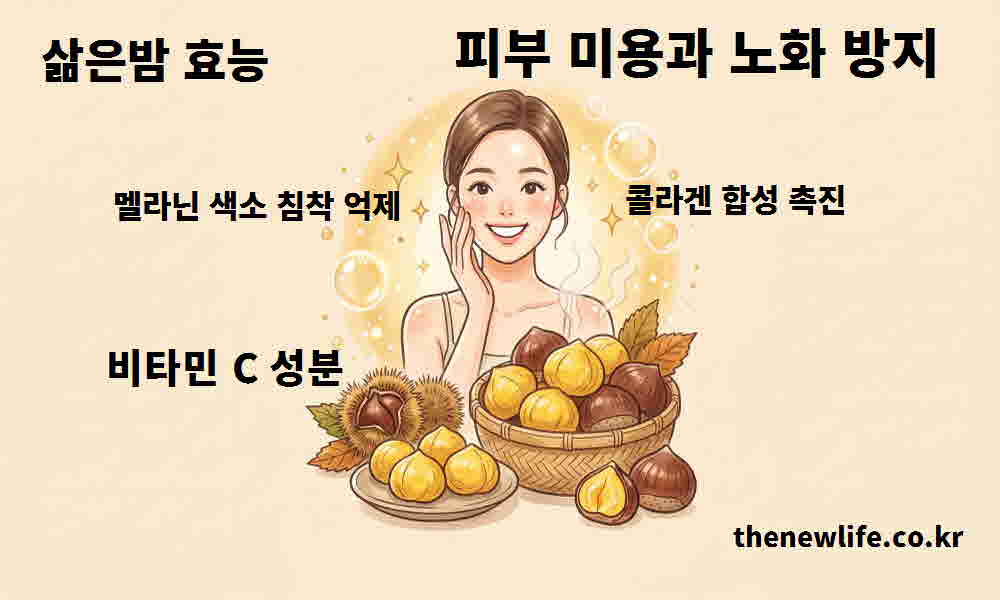 삶은밤 효능 피부 미용 노화 방지