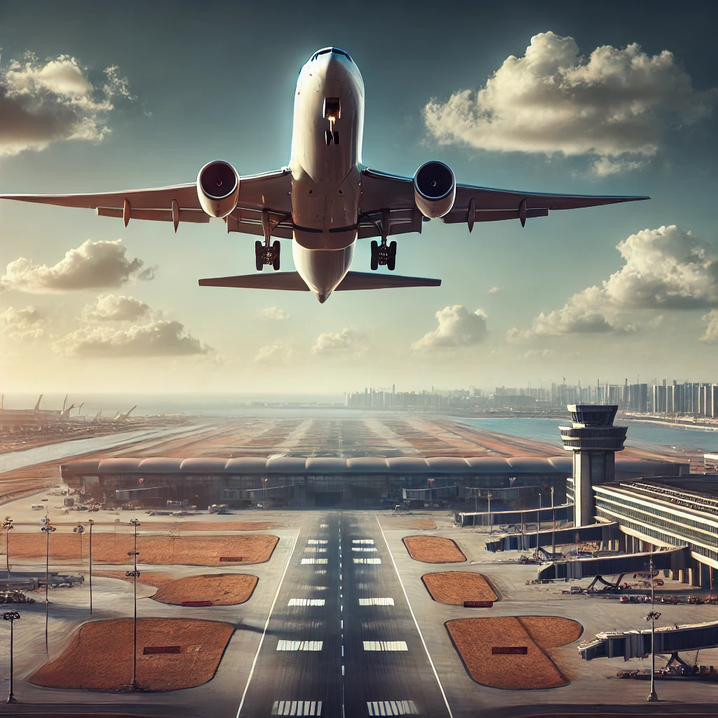 비행기 이륙해서 떠나는 모습