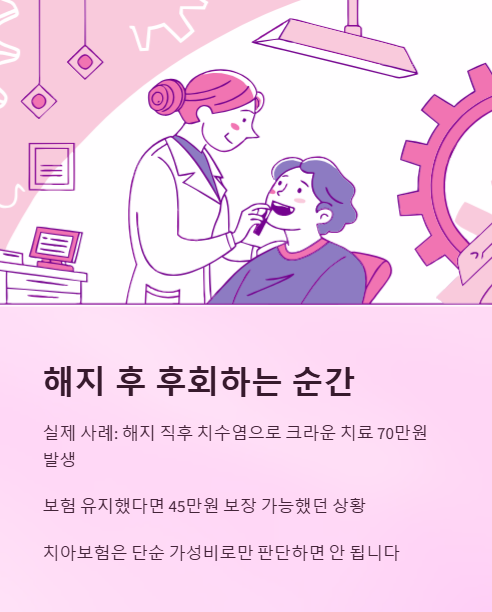 해지 후 후회하는 순간
