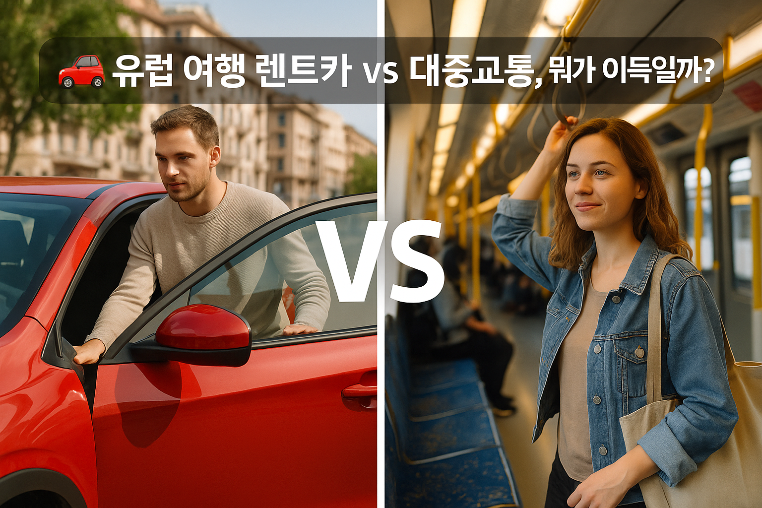 🚗 유럽 여행 렌트카 vs 대중교통, 뭐가 이득일까?