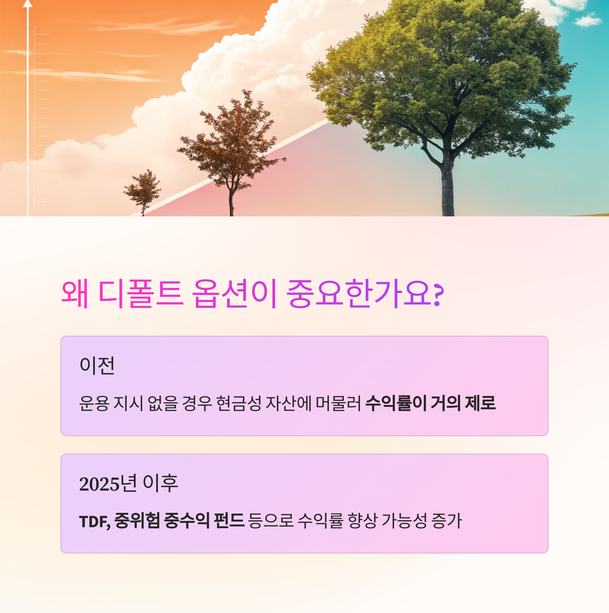 퇴직연금 디폴트 옵션 활용 전략