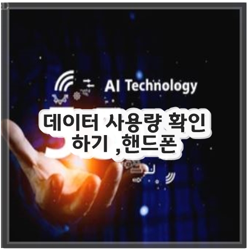 데이터 사용량 확인 하기 ,핸드폰