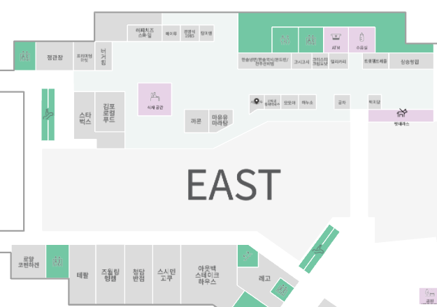 김포현대아울렛-식당가-약도