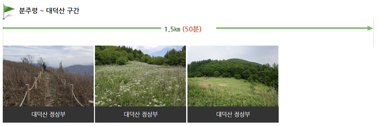 태백산 탐방코스∣유일사 당골 금대봉 탐방로 예약 (출처 : 태백산 국립공원 홈페이지)