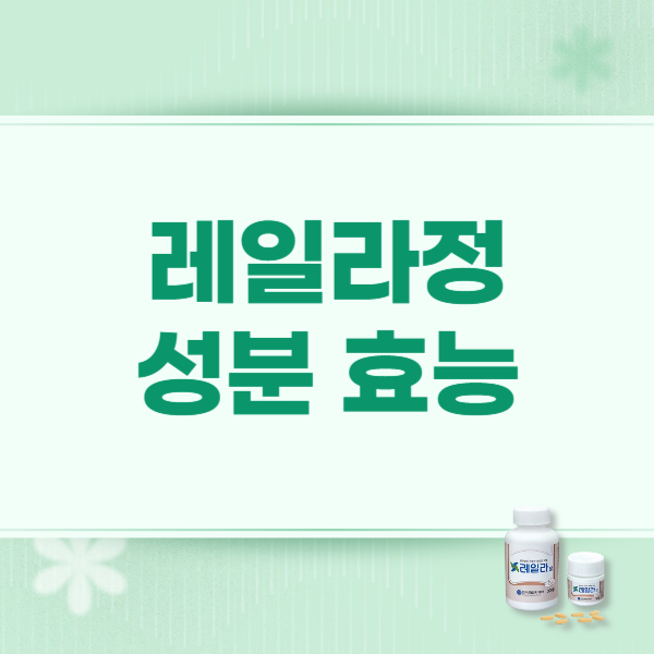 레일라정 성분 효능 부작용 장기복용