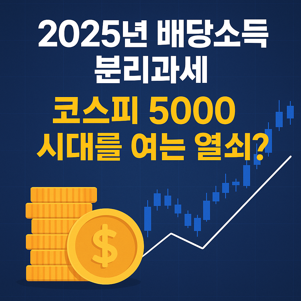 2025년 배당소득 분리과세, 코스피 5000 시대를 여는 열쇠?