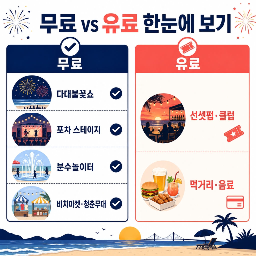 입장료 무료 유료 구역