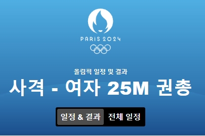 파리올림픽 여자 25M 권총 사격