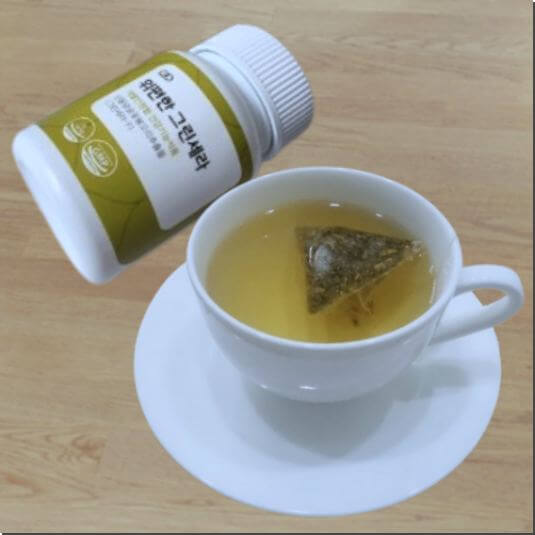 인동덩굴 차와 그린세라 보충제