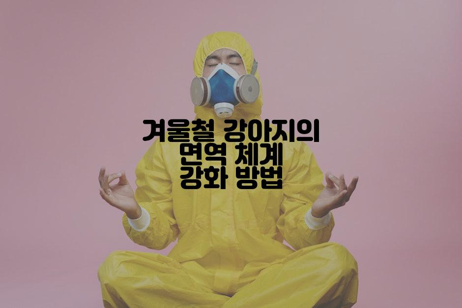 겨울철 강아지의 면역 체계 강화 방법