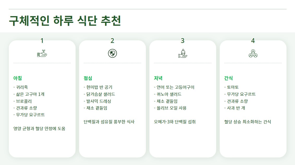 당뇨 구체적인 하루 식단 추천