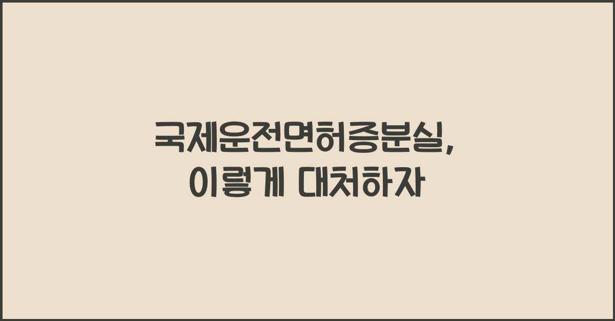 국제운전면허증분실
