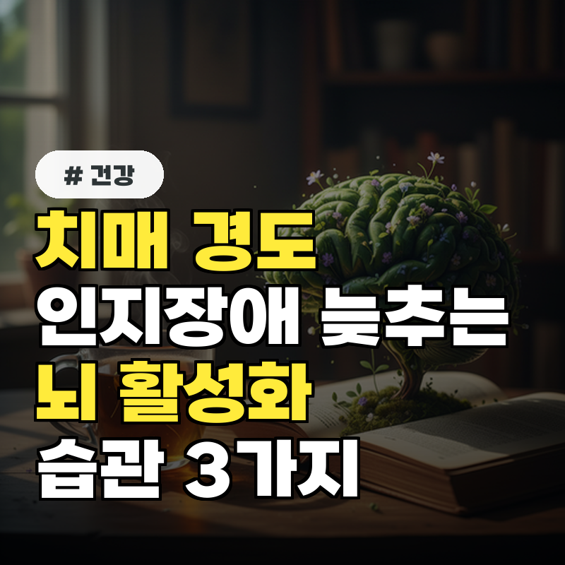 치매 경도인지장애를 늦추는 뇌 활성화 습관 3가지, 지금 시작하세요