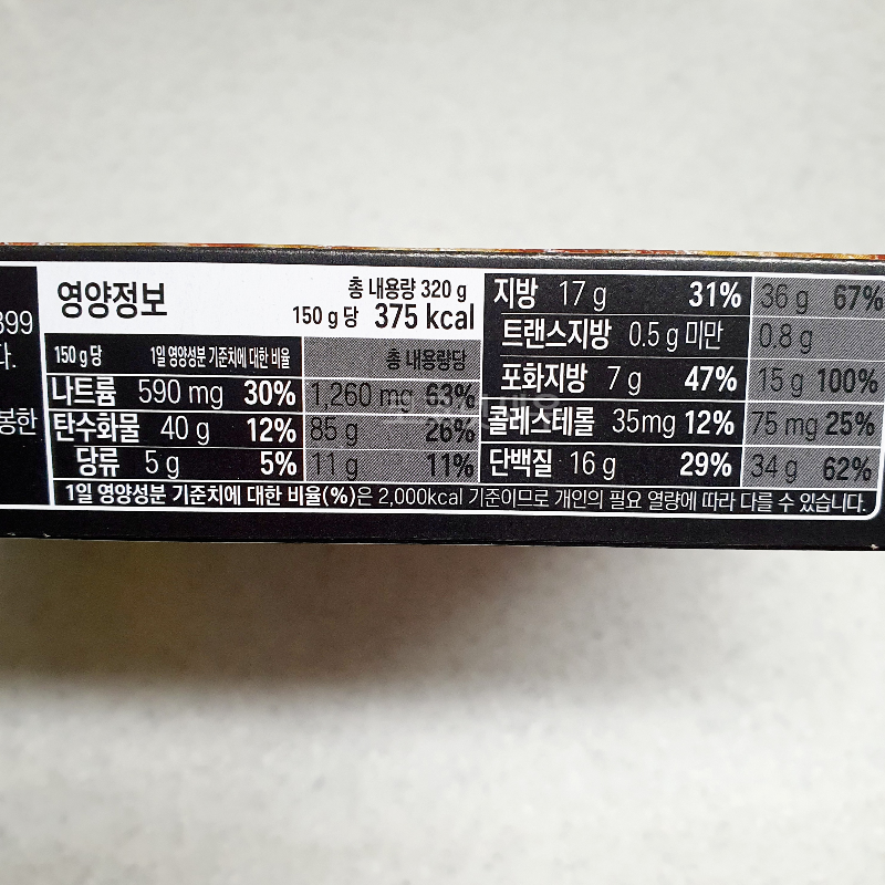 오뚜기 마르게리타 칼로리