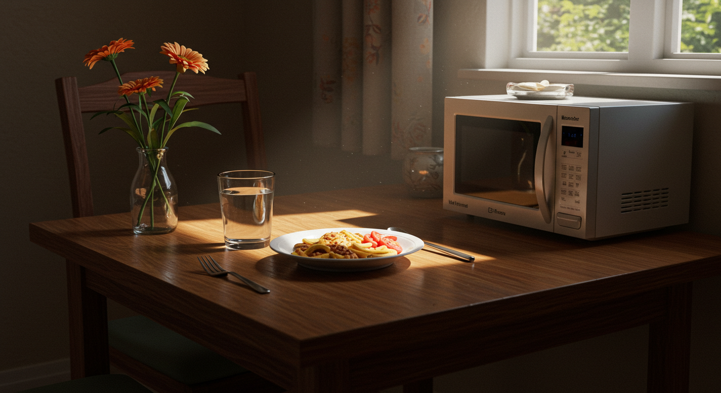 혼자 먹는 밥상에도 꽃 한 송이를