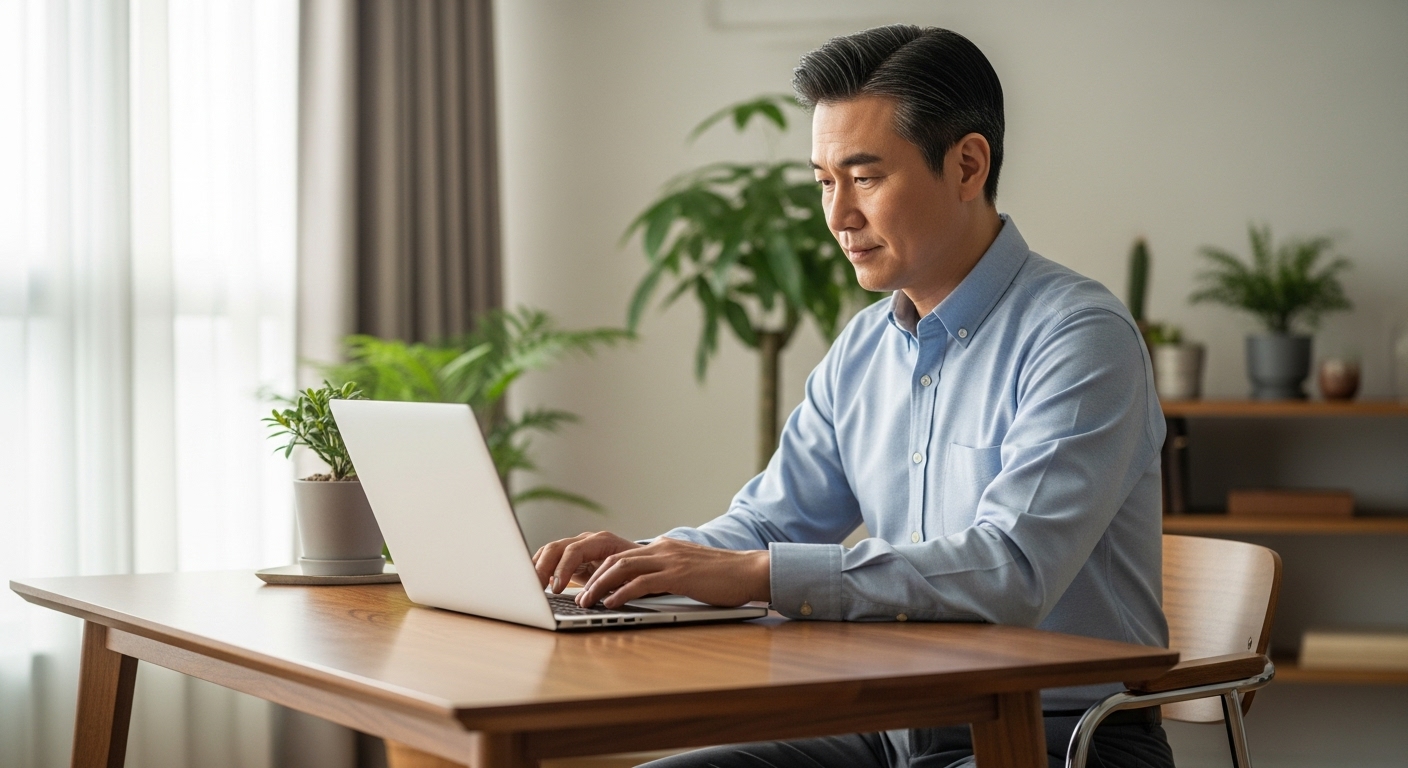 블로그 소개글 작성 장면
