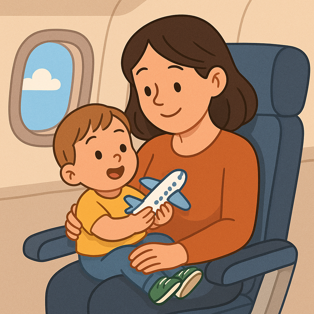 앉기 시작하고, 기어다니기 시작하는 7~12개월 아기와 떠나는 비행기 여행에 관한 이미지