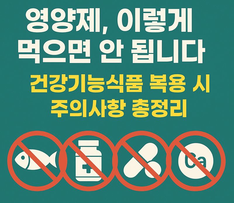 건강식품 복용 시 주의사항