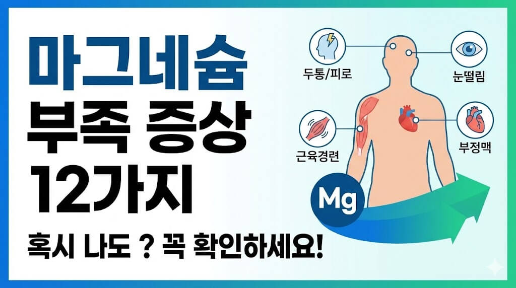 마그네슘 부족 증상 12가지