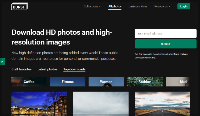 저작권 없는 고화질 이미지 무료 사이트 추천, burst 버스트 쇼피파이 shopify