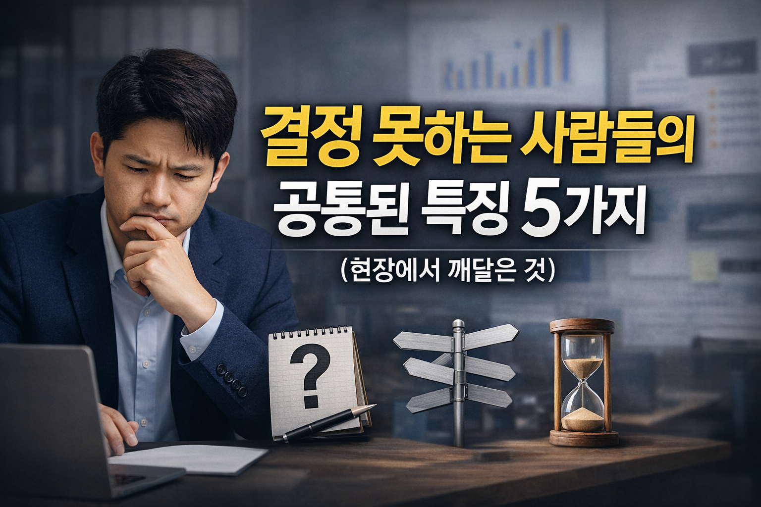 결단과 방향을 상징하는 마무리 이미지