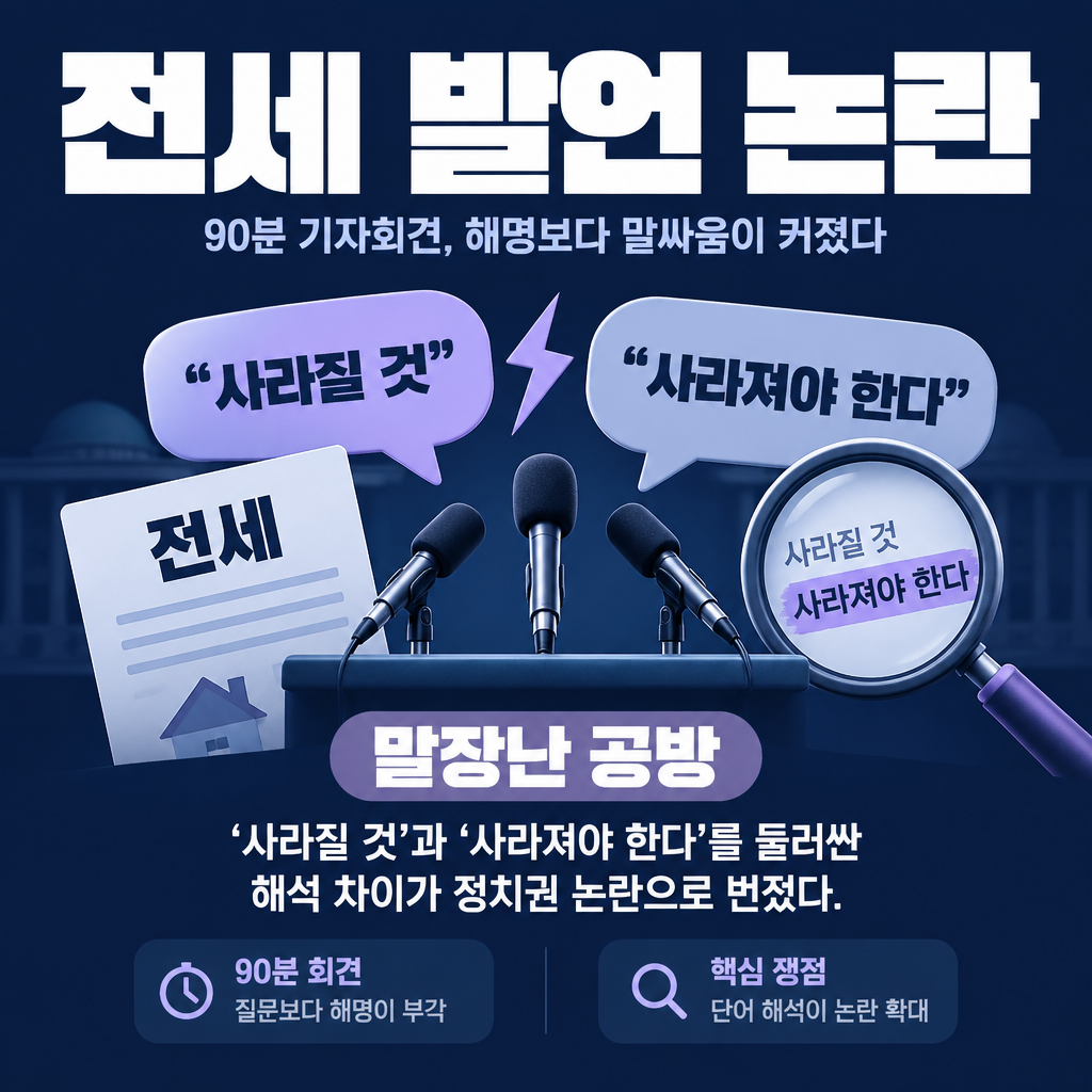 전세 발언 논란