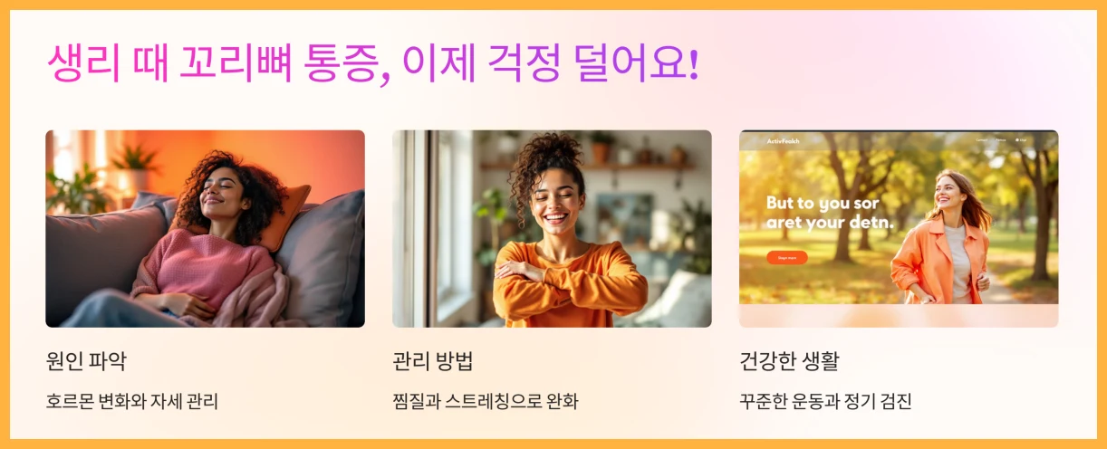 생리때-꼬리뼈-통증-대처방안