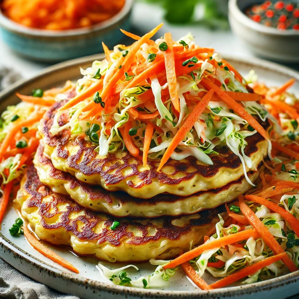 당근라페 올린 양배추전