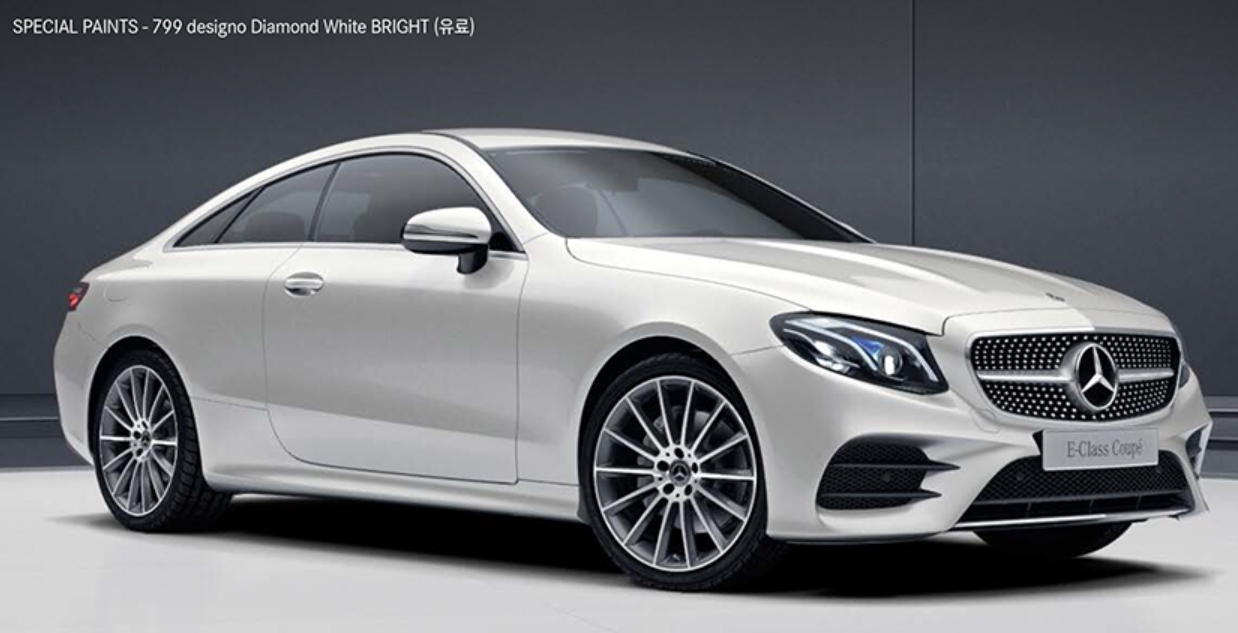 Diamond White Bright( 색상코드 : 799) 벤츠 e 클래스 쿠페 Diamond White Bright( 색상코드 : 799)