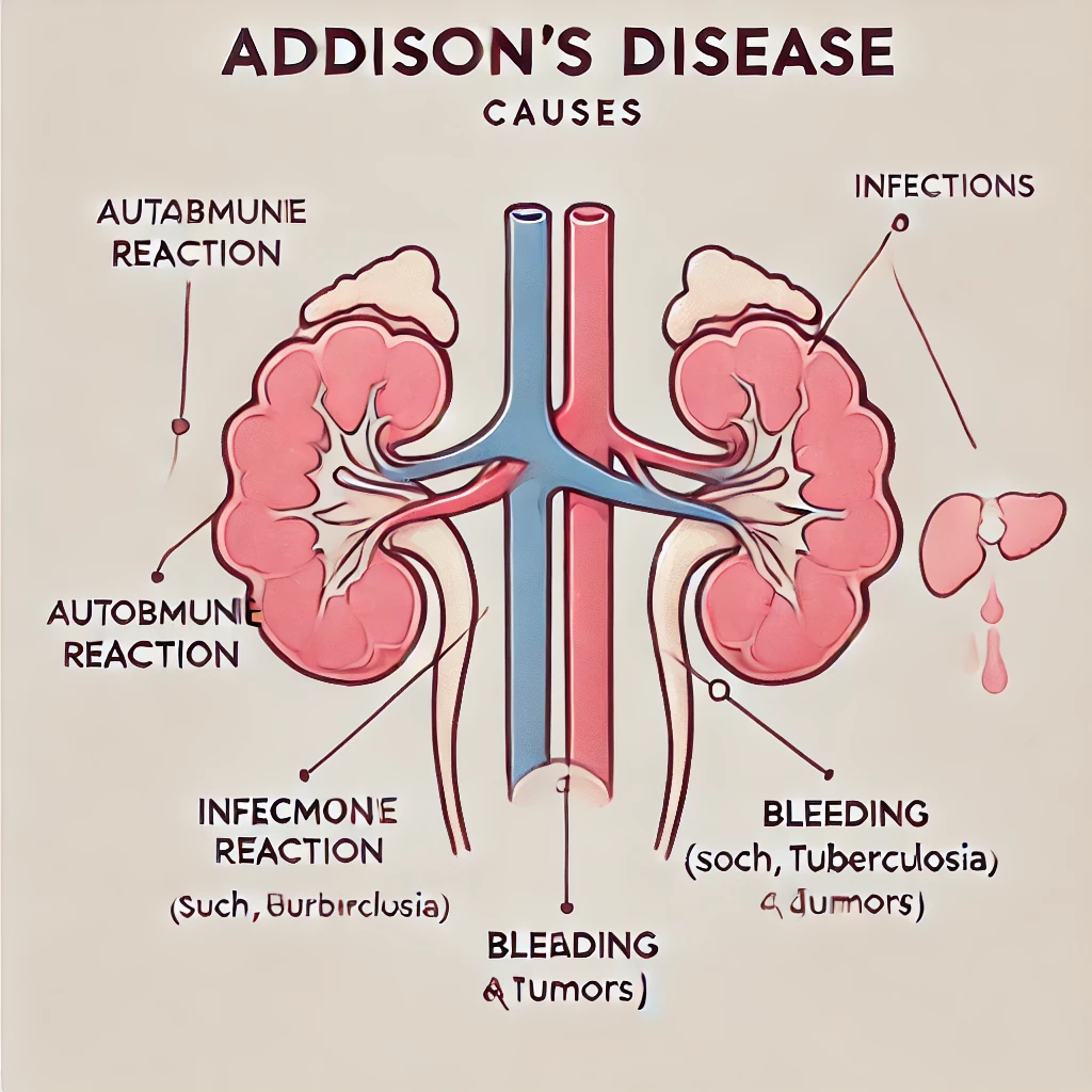 애디슨 증후군 (Addison's Disease) 증상, 진단 그리고 치료 - 애디슨 증후군의 원인