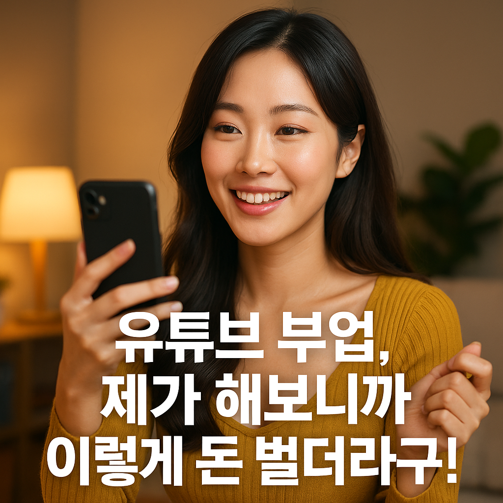 유튜브 부업, 제가 해보니까 이렇게 돈 벌더라구요!