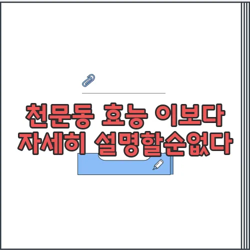 천문동 효능 이보다 자세히 설명할순없다
