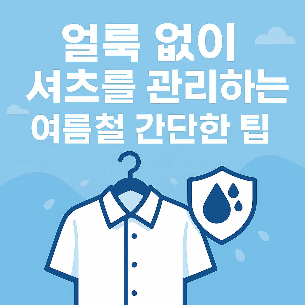 얼룩 없이 셔츠를 관리하는 여름철 간단한 팁