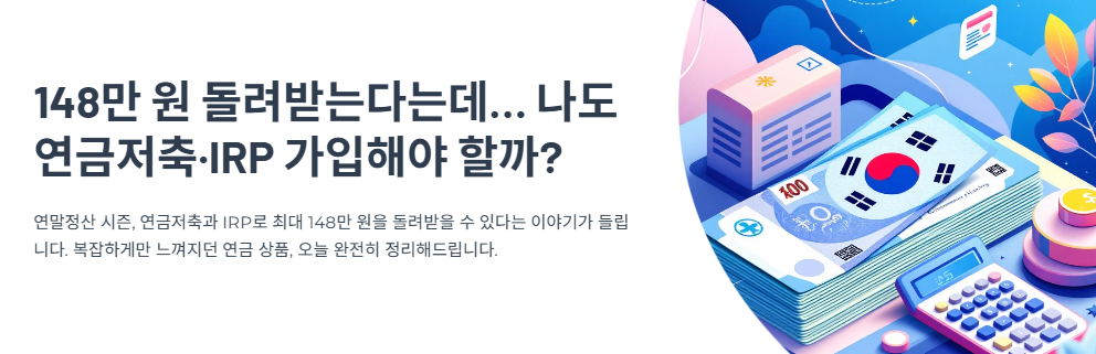 나도 연금저축·IRP 가입해야 할까? 완전 정리