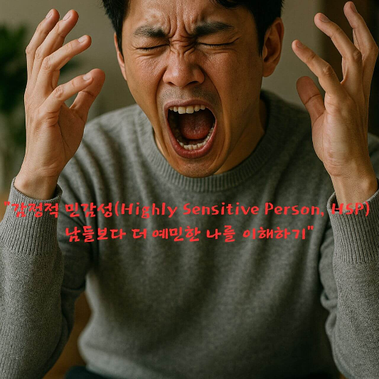감정적민감성, HSP, 심리학블로그, 자기이해, 예민한사람, 감정관리, 
민감성관리, 성장심리학, 공감능력, 정신건강
