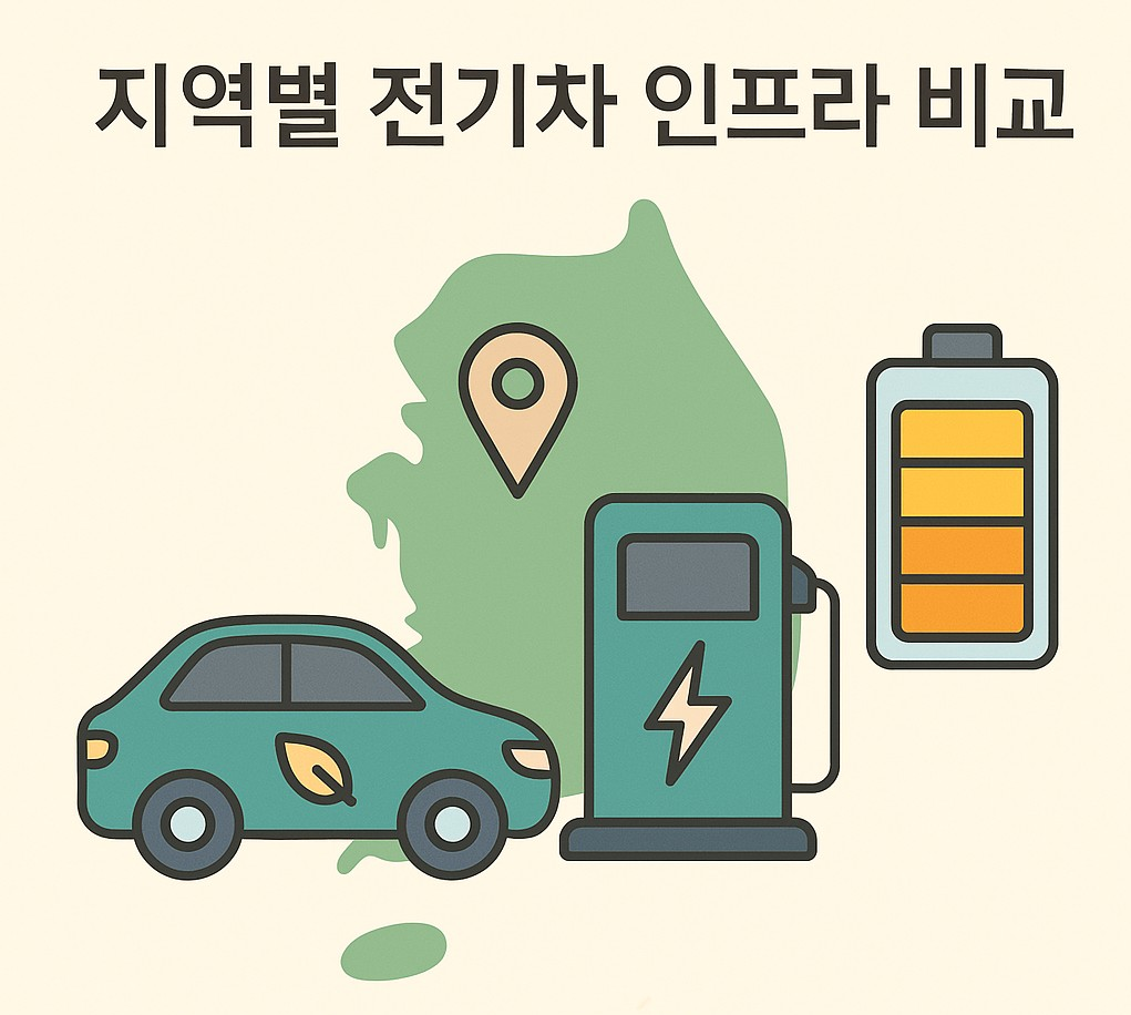 지역별 전기차 인프라 비교 관련 이미지 사진