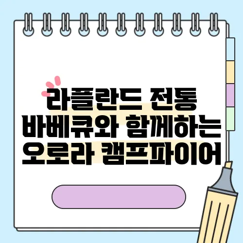 라플란드 전통 바베큐와 함께하는 오로라 캠프파이어