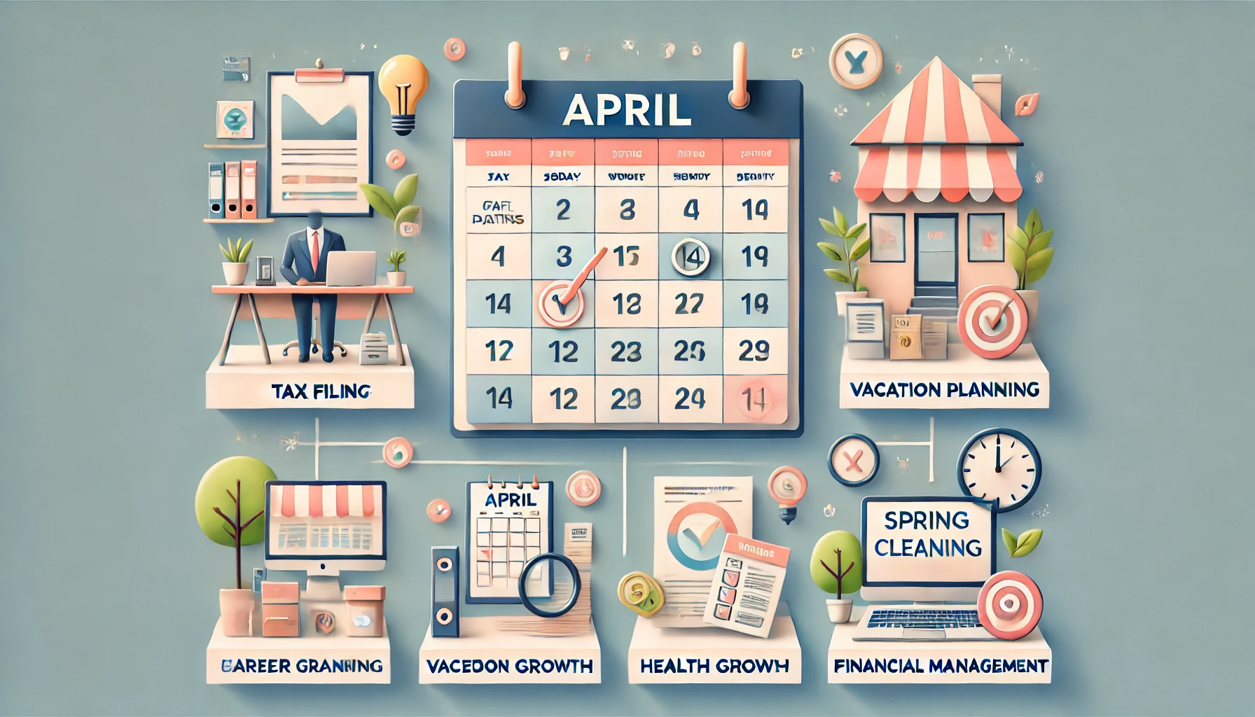 각 종 일정이 연상 되는 이미지