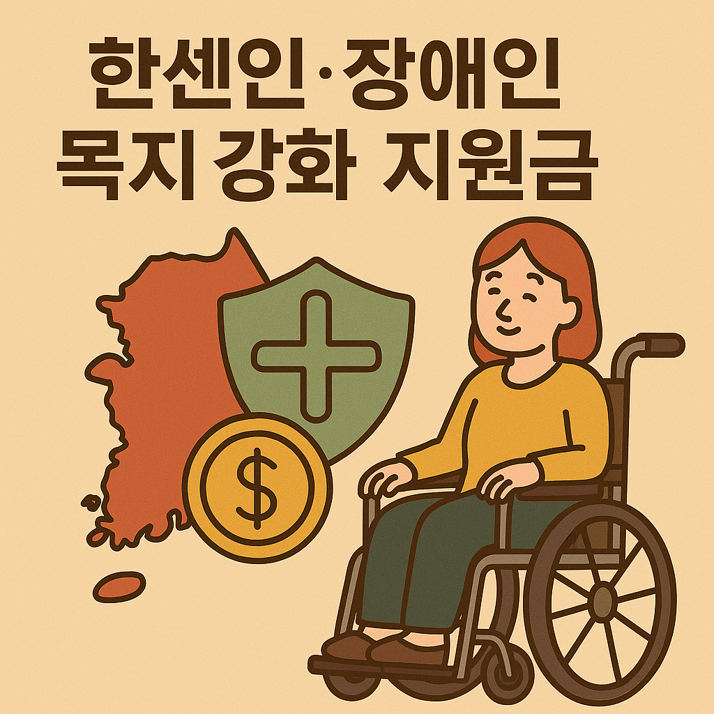 한센인, 장애인 복지 강화 지원금 포스터 이미지